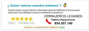 cerrajero Leganes precio