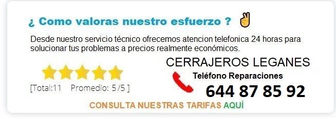 cerrajero Leganes precio